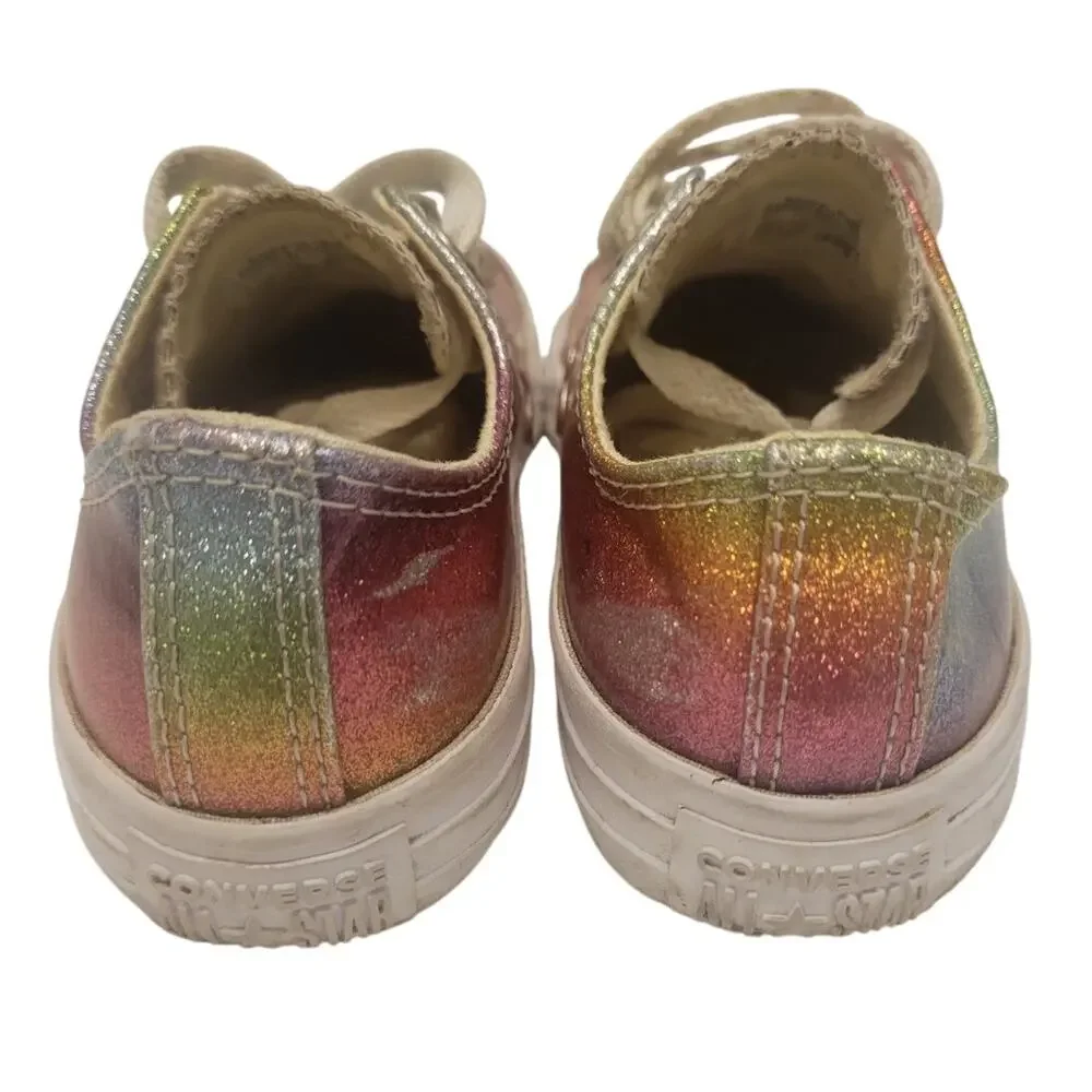 Converse Girls Sneakers Rainbow Glitter Size 1